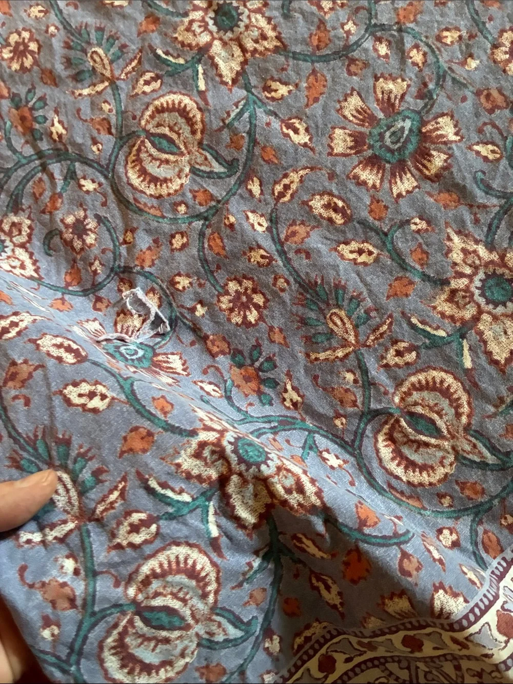 Pottery Barn Dorm Floral Paisley Bedding Duvet Cover Queen